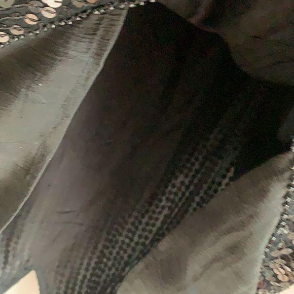 🌈 3/$20 Vintage 1980s bat wing sleeve floral sequin statement top - Picture 5 of 10